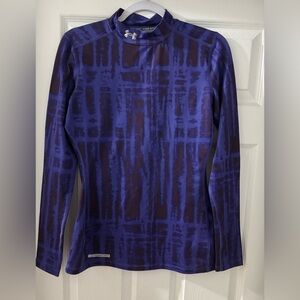 Under Armour Women's Blue Patterned Long Sleeve Top